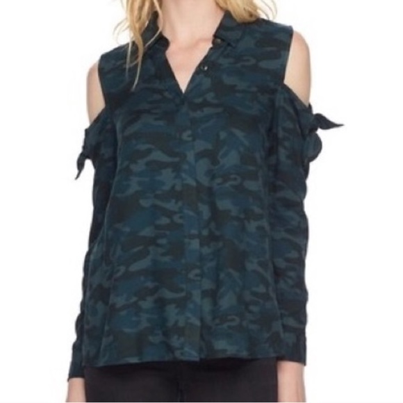 Rock & Republic Tops - Rock & Republic Gilded Glam Camo Shirt Top
